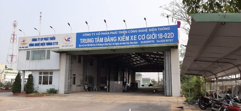 Trung tâm đăng kiểm xe cơ giới 18-02D tại tỉnh Nam Định.