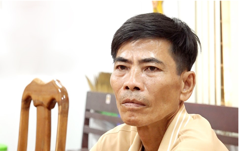 Nguyễn Văn Lượm tại cơ quan công an.
