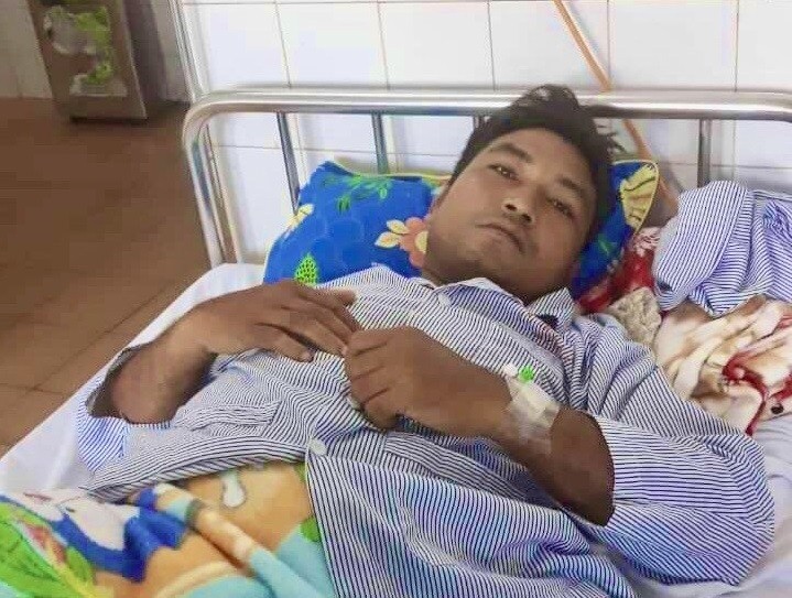 Anh Ksor Suh đang được theo dõi, điều trị tại bệnh viện.