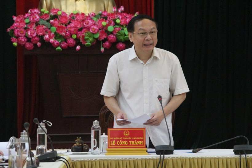 Thứ trưởng bộ TN-MT Lê Công Thành tại buổi làm việc với tỉnh Kon Tum.