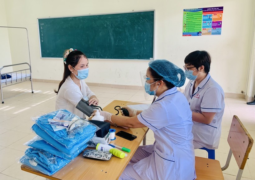 Diễn tập tại điểm thi Trường THCS Việt Nam - Angiêri (quận Thanh Xuân)