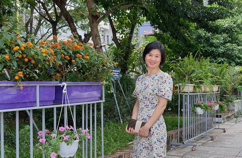 Cô Đỗ Thu Hương - giáo viên trường THCS Phan Chu Trinh (quận Ba Đình, Hà Nội) 