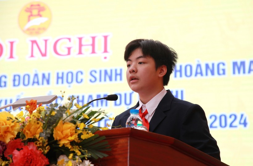 Trần Bảo Nam, học sinh lớp 9A4 THCS Hoàng Mai chia sẻ những trải nghiệm học tập và quá trình chinh phục kỳ thi.