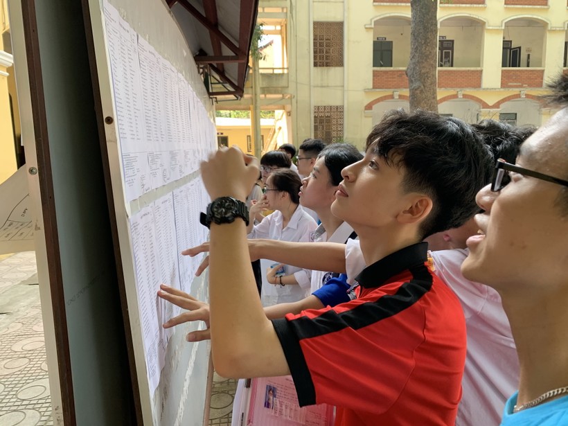 Học sinh dự thi vào lớp 10 THPT tại Hà Nội năm 2023.