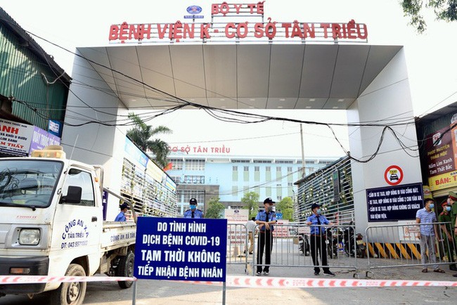 Bệnh viện K cơ sở Tân Triều đang được phong tỏa phòng dịch Covid-19