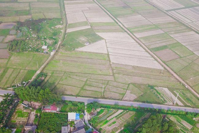 Khu vực dự kiến xây dựng trường đua ngựa tại xã Tân Minh, huyện Sóc Sơn (Hà Nội) với quy mô khoảng 125 ha.