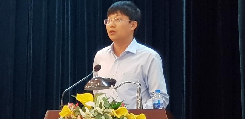 Ông Trần Việt Hà, Phó Chủ tịch UBND quận Cầu Giấy phát biểu tại Hội nghị.
