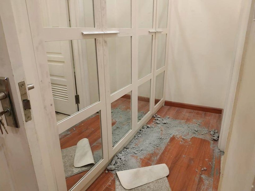 Căn phòng của căn hộ - nơi chiếc két sắt bị kẻ gian phá.