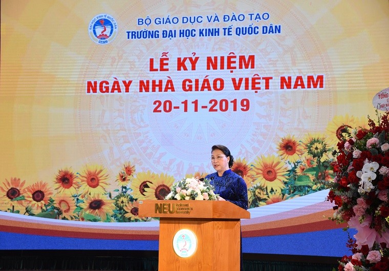 Chủ tịch Quốc hội Nguyễn Thị Kim Ngân phát biểu tại buổi lễ.