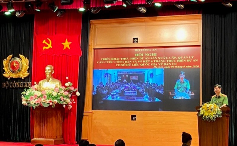 Thiếu tướng Nguyễn Duy Ngọc, Thứ trưởng Bộ Công an dự phát biểu tại Hội nghị.