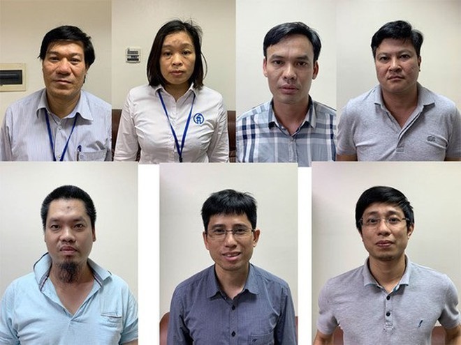 Các bị cáo thuộc CDC Hà Nội trong vụ án.