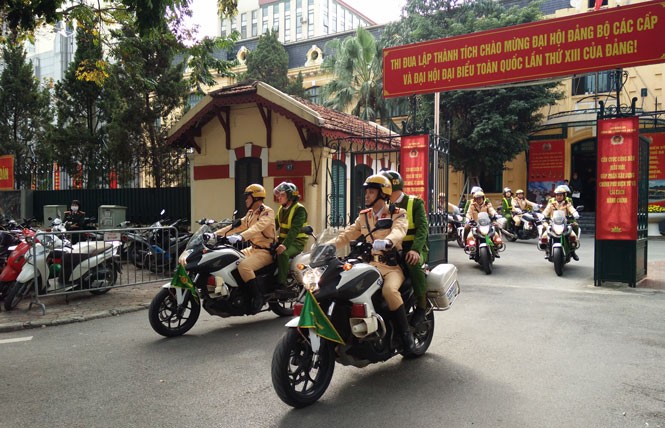 Công an thành phố Hà Nội ra quân mở đợt cao điểm trấn áp tội phạm, trong đó có xử lý vi phạm nồng độ cồn.