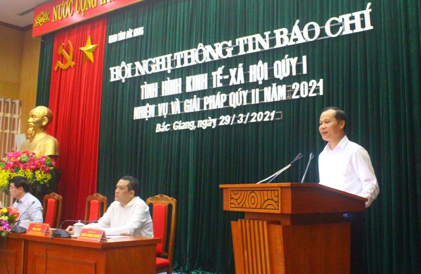 Phó Chủ tịch UBND tỉnh Bắc Giang Mai Sơn phát biểu tại Hội nghị.