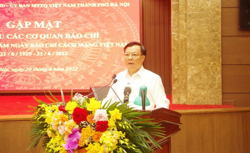 Bí thư Thành ủy Hà Nội - Đinh Tiến Dũng phát biểu.