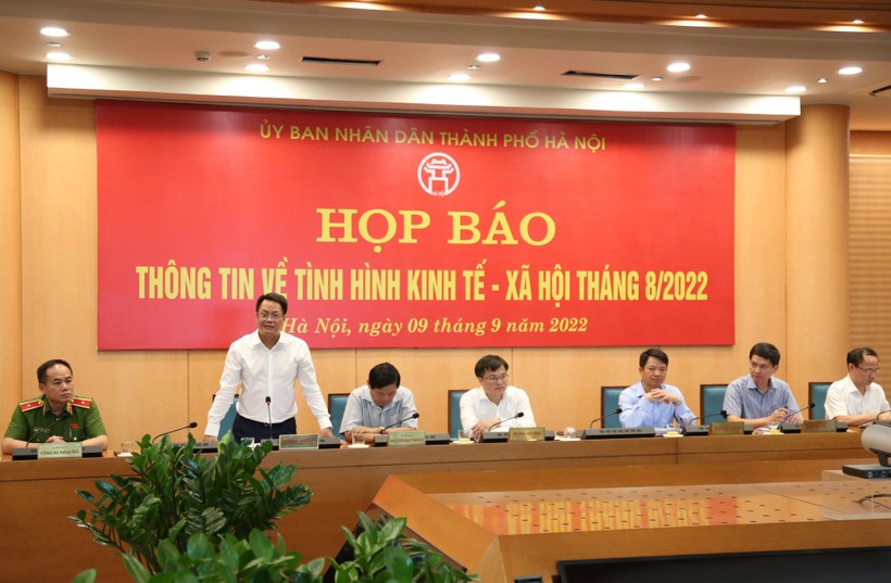 Thành phố Hà Nội họp báo thông tin về tình hình KT -XH tháng 8/2022.