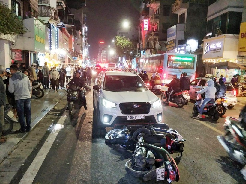 Vụ TNGT trên phố Bạch Mai mới đây, lái xe vi phạm nồng độ cồn. 