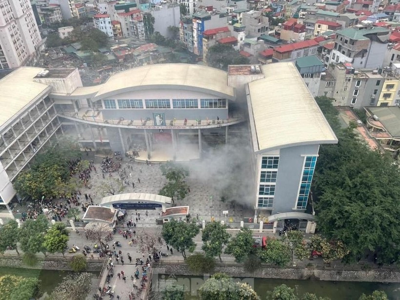 Trường Tiểu học Yên Hòa nơi xảy ra hỏa hoạn.