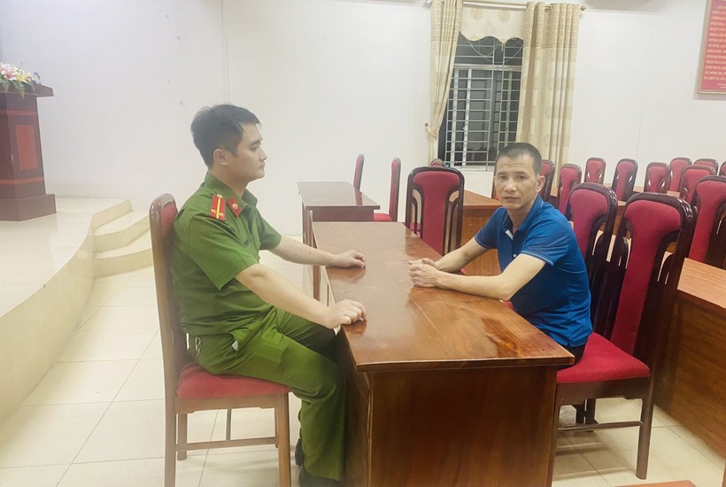 Dương Đông Hưng tại Cơ quan điều tra Công an huyện Tân Yên.