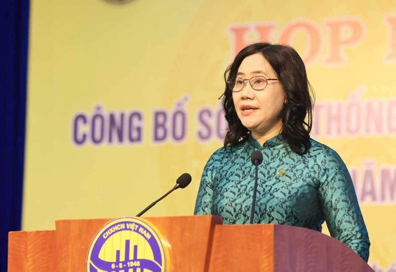 Tổng cục trưởng Nguyễn Thị Hương phát biểu tại họp báo (Ảnh: HNV).