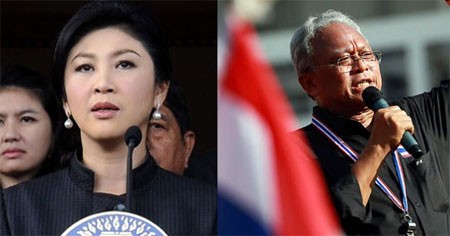 Cựu Thủ tướng Yingluck và lãnh đạo biểu tình chống chính phủ Thaugsuban