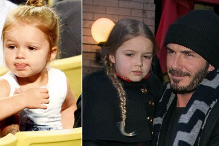 Ngắm chùm ảnh đáng yêu của bé Harper Beckham trong vòng tay bố mẹ