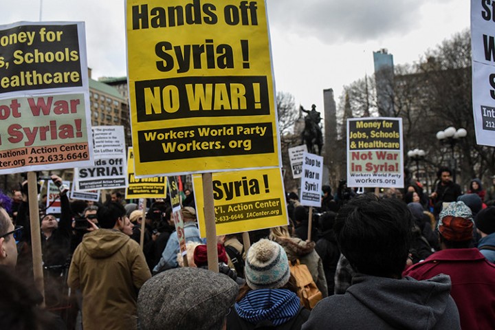 Dân Mỹ rầm rộ biểu tình phản đối tấn công Syria