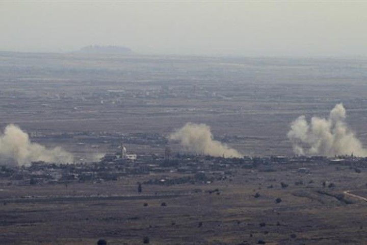 Một vụ không kích ở ở Cao nguyên Golan hồi tháng 12/2016. (Nguồn: AFP)