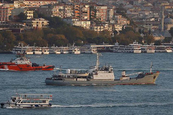 Tàu trinh sát của Nga bị đắm ở Biển Đen