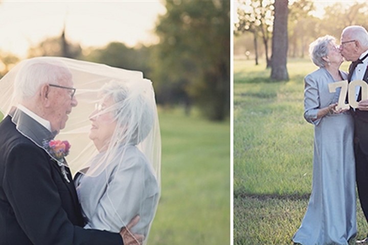 Cặp vợ chồng đợi 70 năm để được chụp ảnh cưới