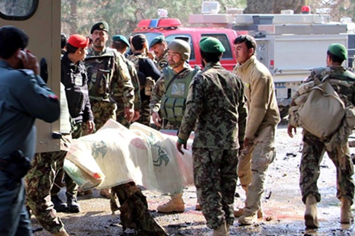 18 cảnh sát Afghanistan thiệt mạng trong vụ đánh bom kinh hoàng