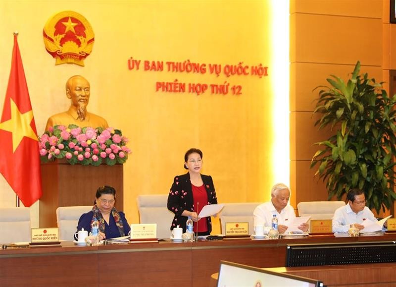 Chủ tịch Quốc hội Nguyễn Thị Kim Ngân phát biểu tại phiên họp