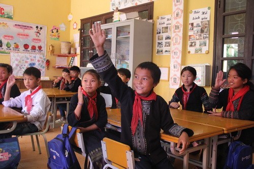 Học sinh lớp học VNEN Trường tiểu học Tả Phìn (Sapa, Lào Cai)