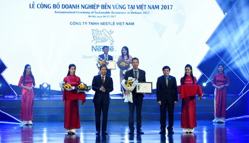 Nestlé Việt Nam được xếp hạng doanh nghiệp phát triển bền vững