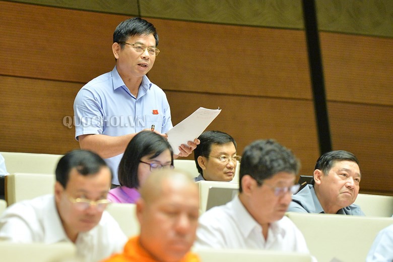Đại biểu Quốc hội Nguyễn Thanh Hồng phát biểu tại phiên thảo luận tại hội trường