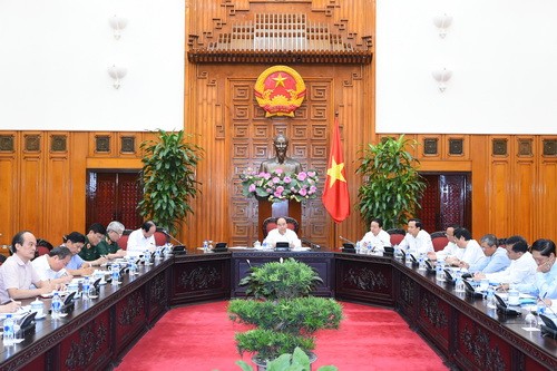 Thủ tướng Chính phủ Nguyễn Xuân Phúc chủ trì phiên họp. Ảnh: VGP