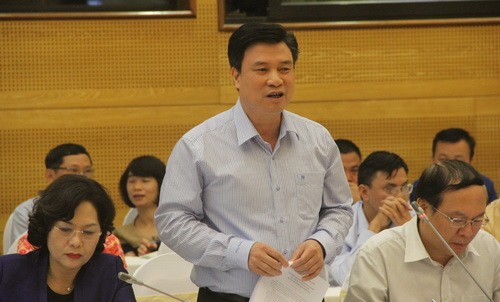 Thứ trưởng Nguyễn Hữu Độ phát biểu tại phiên họp báo Chính phủ thường kỳ tháng 9/2018