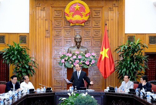 Thủ tướng Nguyễn Xuân Phúc phát biểu tại buổi làm việc - Ảnh: VGP