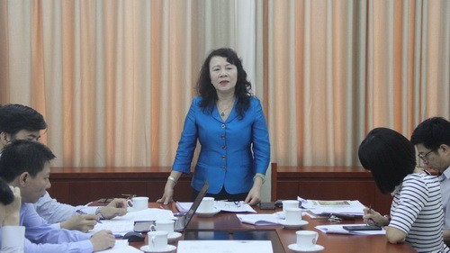 Thứ trưởng Nguyễn Thị Nghĩa phát biểu tại cuộc họp