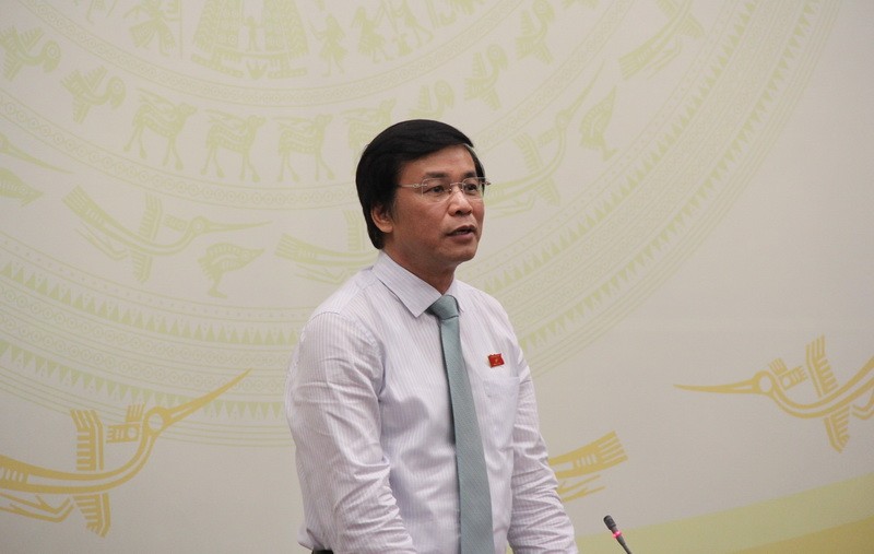 Tổng Thư ký Quốc hội Nguyễn Hạnh Phúc trao đổi với báo chí về 4 nhóm vấn đề sẽ được chất vấn và trả lời chất vấn tại Kỳ họp thứ 7. Ảnh: Sỹ Điền