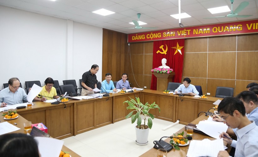 Toàn cảnh buổi họp Hội đồng Chung khảo Giải báo chí toàn quốc “Vì sự nghiệp Giáo dục Việt Nam” năm 2020.