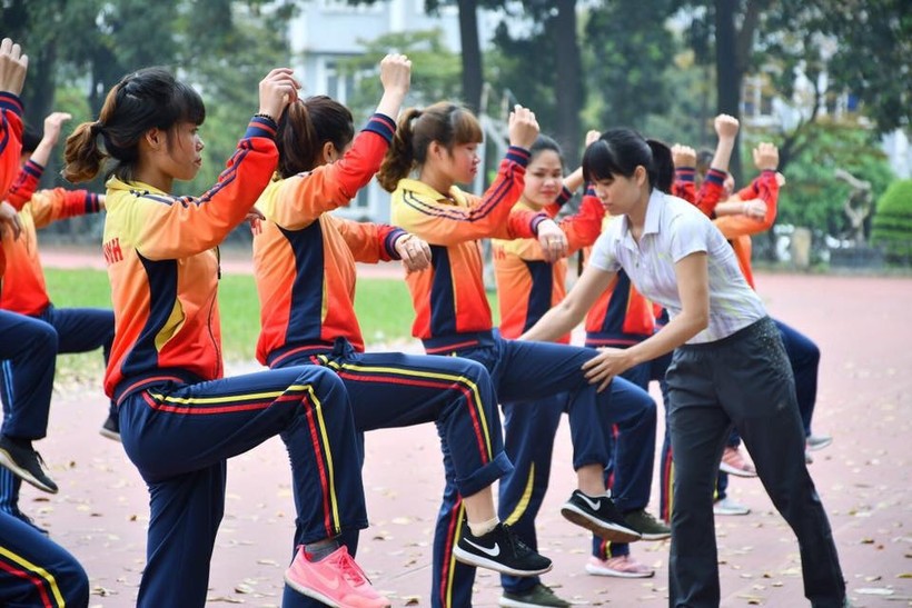 Sinh viên Trường ĐH Thể dục thể thao Bắc Ninh trong giờ học
