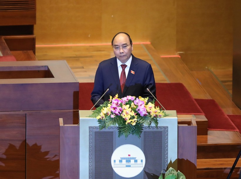 Chủ tịch nước Nguyễn Xuân Phúc phát biểu ngay sau tuyên thệ