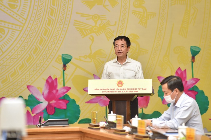 Bộ trưởng Bộ Thông tin và Truyền thông Nguyễn Mạnh Hùng phát biểu tại Lễ phát động.