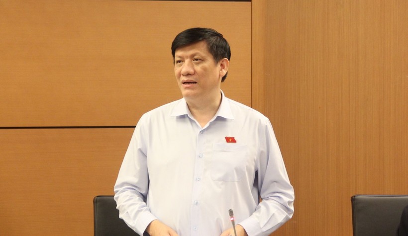 Bộ trưởng Y tế Nguyễn Thanh Long phát biểu tại họp tổ - sáng 21/10