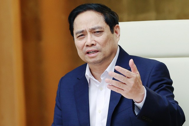 Thủ tướng Phạm Minh Chính chủ trì phiên họp Chính phủ thường kỳ tháng 1 năm 2022. Ảnh: VGP/Nhật Bắc