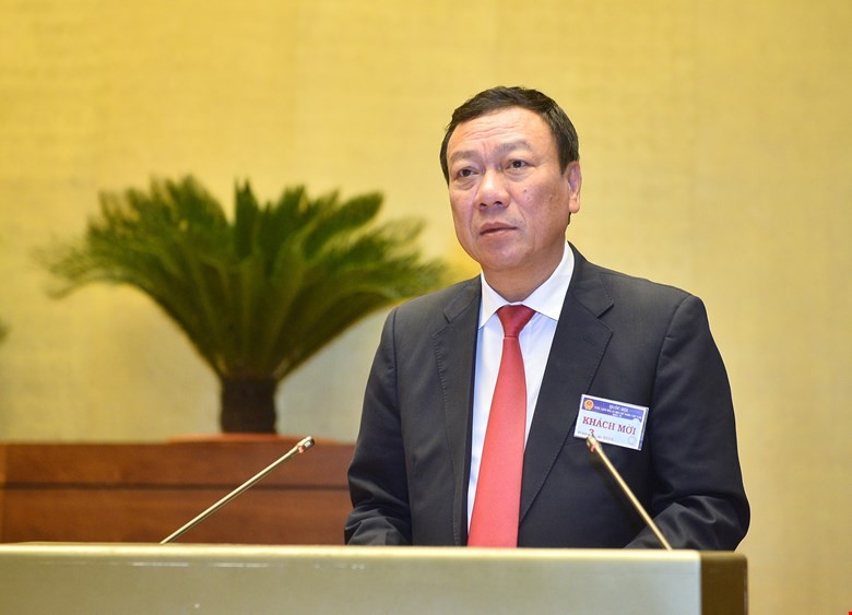 Tổng Thanh tra Chính phủ Đoàn Hồng Phong, thừa ủy quyền của Thủ tướng Chính phủ trình bày Tờ trình dự án Luật Thanh tra (sửa đổi)