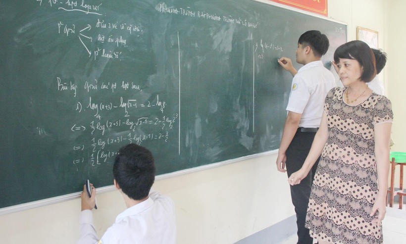 Một lớp học của Trường THPT số 1 TP Lào Cai. Ảnh: TG.