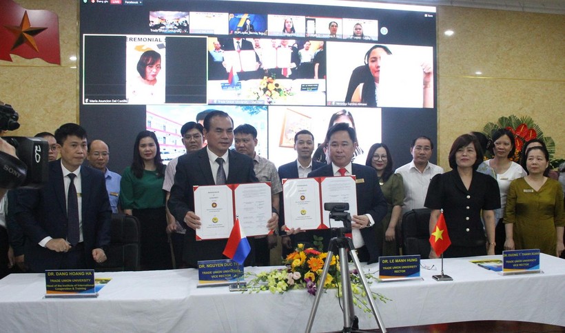 Lễ ký kết thỏa thuận hợp tác giữa Trường ĐH Công đoàn với Trường ĐH Bách khoa Philippines diễn đã ra thành công tốt đẹp.