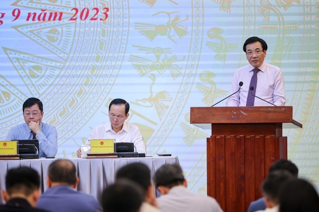 Họp báo Chính phủ thường kỳ tháng 9/2023 diễn ra chiều 30/9 tại Hà Nội - Ảnh: VGP.