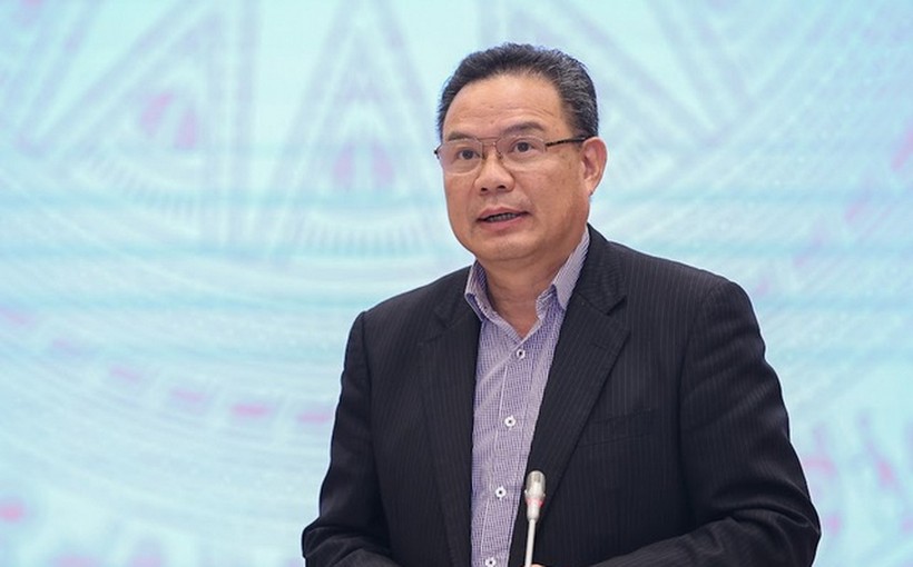 Thứ trưởng Bộ LĐTB&XH Lê Văn Thanh thông tin về tình hình chăm lo cho các đối tượng chính sách dịp Tết Nguyên đán Giáp Thìn 2024 - Ảnh: VGP/Nhật Bắc.